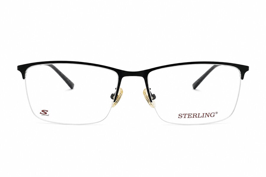 Sterling half-rim black and gold eyeglasses