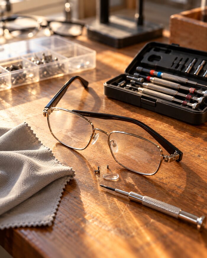 Eyewear repair and adjustment workbench